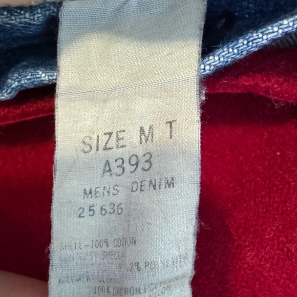 Vintage L.L. Bean Distressed Denim Chore Coat Barn Jacket Removable Wool Lining - Picture 5 of 13